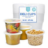 Healthy Packers 16oz deli cups perfect for meal prep and leftovers.