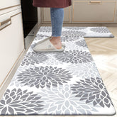 HEBE anti-fatigue kitchen mat set 2-piece provides cushioned comfort for long cooking sessions.