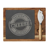 hecef acacia wood cheese board with slate for stylish entertaining.