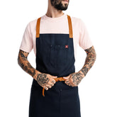 Hedley & Bennett Crossback Apron with straps distributes weight for all-day comfort.
