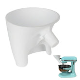 Heiluxe flour funnel for KitchenAid mixer pours neatly into the bowl with minimal mess.