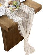 HEIPINIUYE white lace table runner with embroidery elevates wedding decor