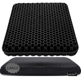 Helishy gel seat cushion large 17x17 with ergonomic design supports long sitting comfort and reduces lower back strain.