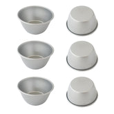 Heluok metal pudding moulds: six reusable pans for precise portions and even baking.