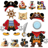 HemerVows pirate mouse dress-up magnets spark cabin door play on a cruise