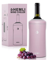 Hemli wine bottle chiller insulated for 12 hours.