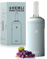Hemli bottle chiller sleeve side view showing durable insulation for long, refreshing wine cooling.