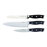 Henckels Forged Accent 3pc starter set blade enables precise slicing.