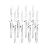 Henckels razor-sharp steak knife set close-up for precise slicing