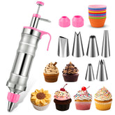 Hendiy dessert decorating syringe set with a frosting gun for precise cake designs