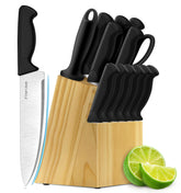 HENKELIVING Knife Set 14-Piece blade close-up for precise cutting