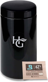 Herb Guard UV glass jar showing clear, light-protective container for herbs and spices