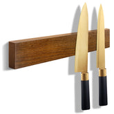 Hereof magnetic knife holder wood 10-inch securely holds knives on wall