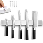 HEREOF magnetic knife strip wall-mount holds knives securely for quick access