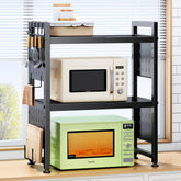 HERJOY expandable microwave stand with 3-tier design for versatile placement