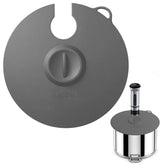 Hescred sous vide lid on an 11-inch pot prevents evaporation and maintains temperature.