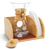HEXNUB caddy bamboo stand for pour-over coffee keeps your kit organized and stylish