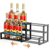 HHOKEM expandable coffee syrup organizer shows sturdy-tubes for durable use