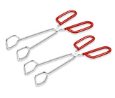 Hiash 10-Inch tongs with square heads for precise grip during vegetables prep.