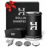 HIBWA rolling sharpener setup showing a compact tool for quick edge refresh.