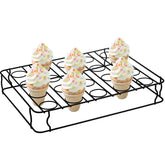 Hiceeden ice-cream cone stand top view showing 20 holes for baking and cooling.