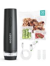 HiCOZY compact vacuum sealer with visible water tank for liquid monitoring.