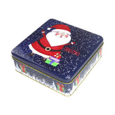 HIDERLYS square cookie tin with Santa design keeps treats fresh for gifting.