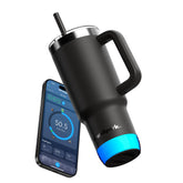 Hidrate Spark PRO 2, vista frontal de la botella blanca, recordatorio de hidratación.