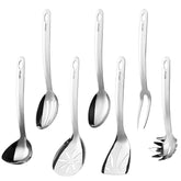 HIFIND stainless steel utensils set with meat fork for grilling and serving
