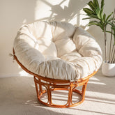 HIGOGOGO papasan cushion with corduroy beige cover offers plush, inviting seating