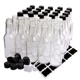 HINGWAH 30-pack 5oz bottles with clear glass for easy content identification.
