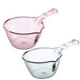 Hiprecky plastic water ladle in green, ideal for easy water transfer and plant care.