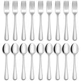 Hiware 24-piece silverware set with a mirror-polished finish for elegant daily dining.