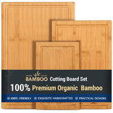 Hiware bamboo cutting board, large 15x10, with juice groove for catching juices.