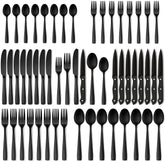 HIWARE matte black silverware set enhances modern dining ambience