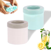 Hiyalot cylinder ice cube tray in blue-gray for effortless release of slim cubes.