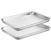 HKJ Chef baking sheets set two pieces in stainless steel for even cooking