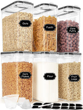 HKJ Chef cereal containers set of six, 4L each, ideal for organized pantries.