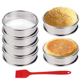HLMOptimo crumpet rings with double rolled edges for durable, even baking results.