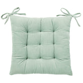 HLOVME corduroy chair cushion with ties shown on a chair for stable seating