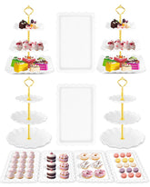Hoedia 10 Pcs Cake Stand Set cupcake tower display for elegant dessert display at events.