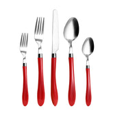 HOFTEN red silverware 20pc boxed set, ideal for gifting and storage.