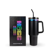 Hogg 40 oz rainbow plated black tumbler engraving blank ready for customization