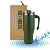 Hogg Grippy Tumbler Hunter Green full view, durable stainless steel for everyday use.
