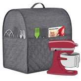 HOHUO stand mixer cover in grey protects KitchenAid from dust and splashes.