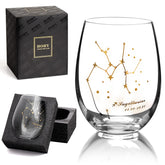 HOHY Sagittarius 20oz wine glass with constellation design for elegant sipping