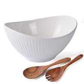 Hoilse ceramic oval salad bowl 60oz ready for family meals