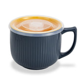 Hoilse ceramic soup bowl with handle offers a cool grip for hot soups