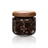 HolaJia glass jar 14oz with wooden lid keeps pantry items fresh and stylish.