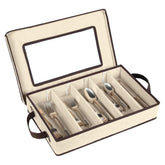HOLDN' STORAGE flatware case with removable lid keeps utensils organized and protected.